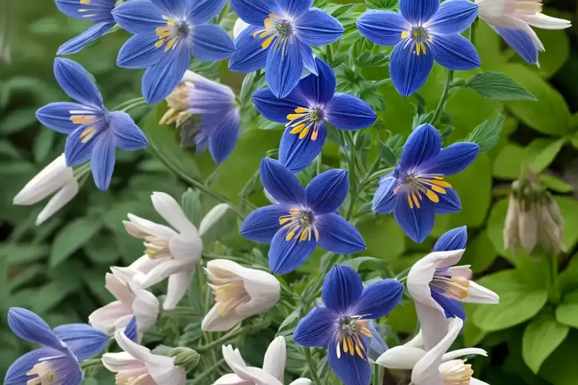 Aquilegia vulgaris ‘clementine blue’ (columbine)