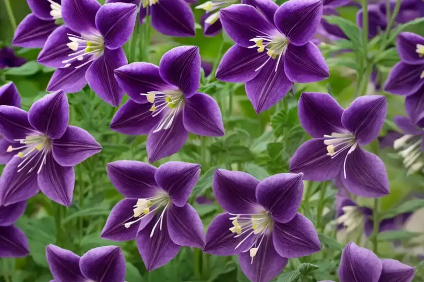 Aquilegia vulgaris ‘clementine dark purple’ (columbine) — photo 3
