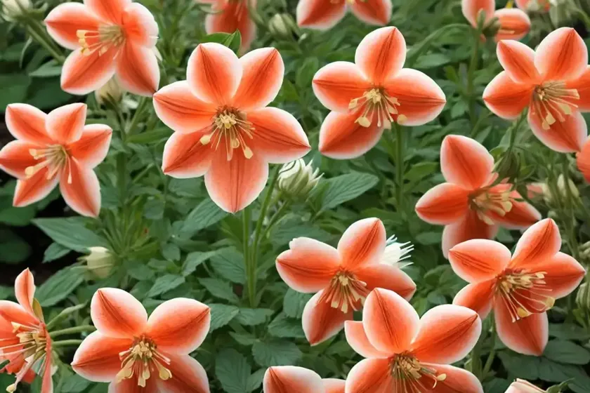 Aquilegia vulgaris ‘clementine rose’ (columbine) — photo 2
