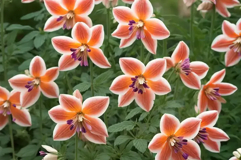 Aquilegia vulgaris ‘clementine rose’ (columbine) — photo 3