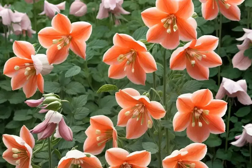 Aquilegia vulgaris ‘clementine salmon rose’ (columbine) — photo 2