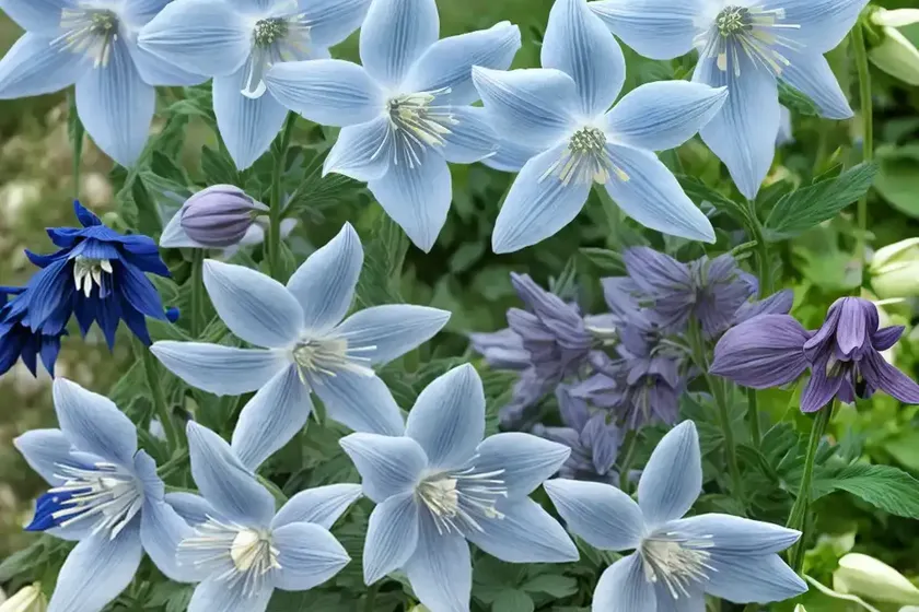 Aquilegia vulgaris var. stellata ‘blue barlow’ (columbine) — photo 2