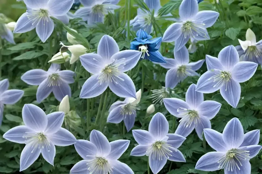 Aquilegia vulgaris var. stellata ‘blue barlow’ (columbine) — photo 3