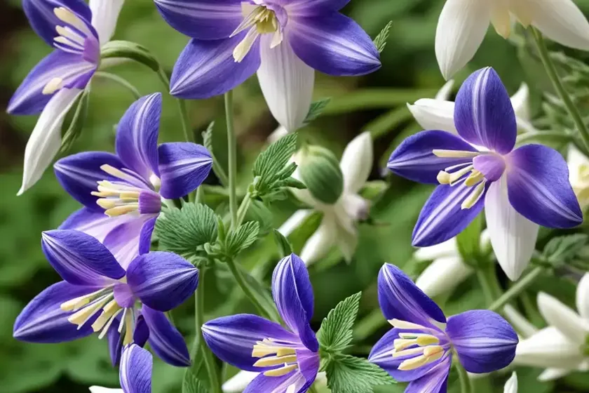 Aquilegia x coerulea ‘sunshine’ (columbine) — photo 3