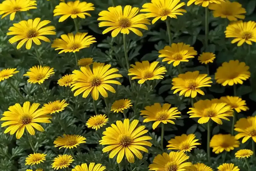 Argyranthemum frutescens golden butterfly� (marguerite) — photo 3