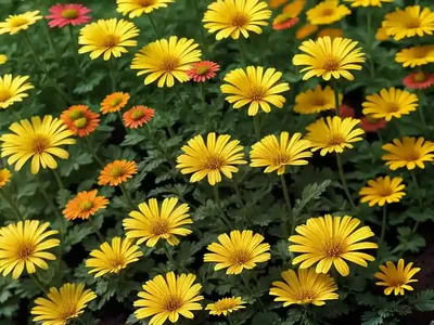 Argyranthemum Frutescens Golden Butterfly� (Marguerite)