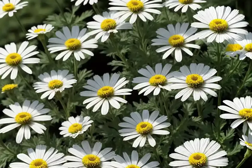 Argyranthemum frutescens pure white butterfly� (marguerite)