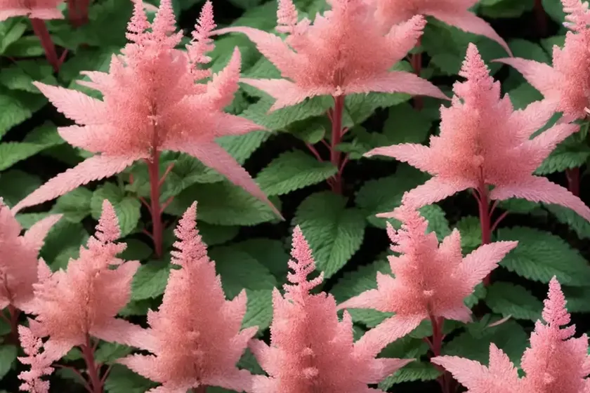 Astilbe younique salmon (japonica hybrid) — photo 2
