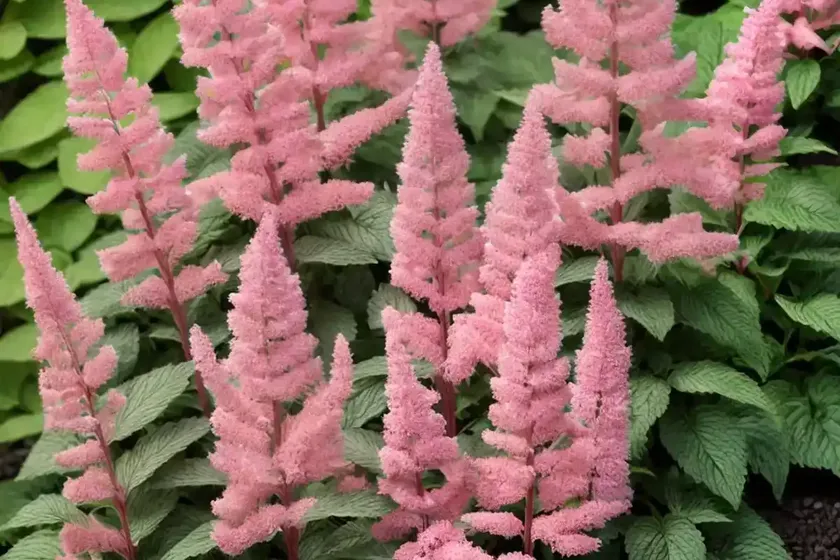 Astilbe younique salmon (japonica hybrid) — photo 3