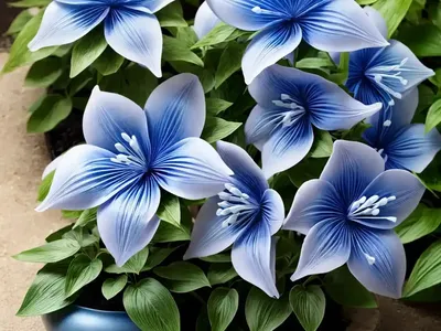 Balloon Flower (Platycodon Grandiflorus ‘Hakone Blue’)