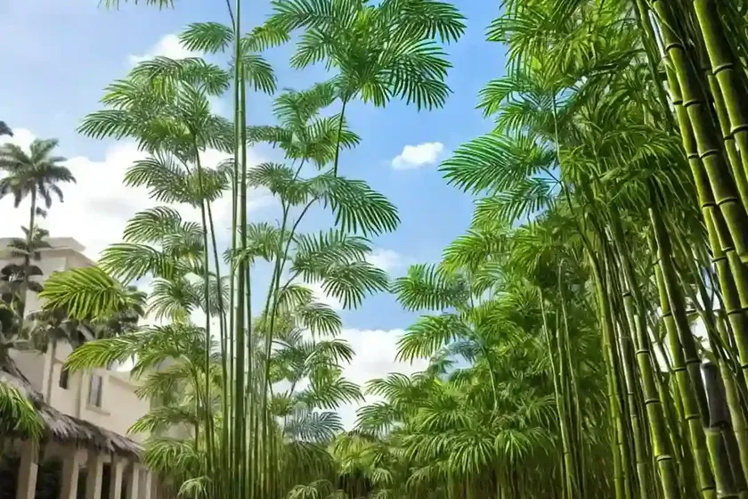 Bamboo palm (chamaedorea seifrizii) — photo 3