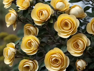 Banksia Rose (Rosa Banksiae ‘Lutea’)