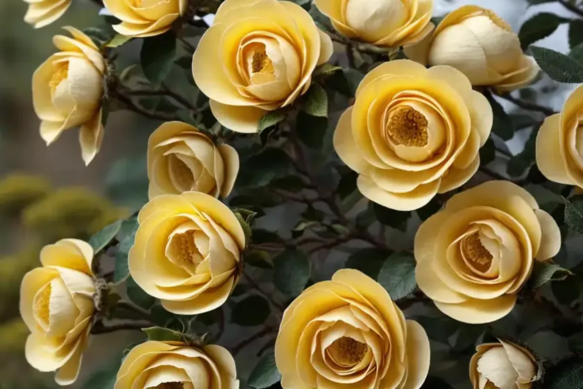 Banksia rose (rosa banksiae ‘lutea’)