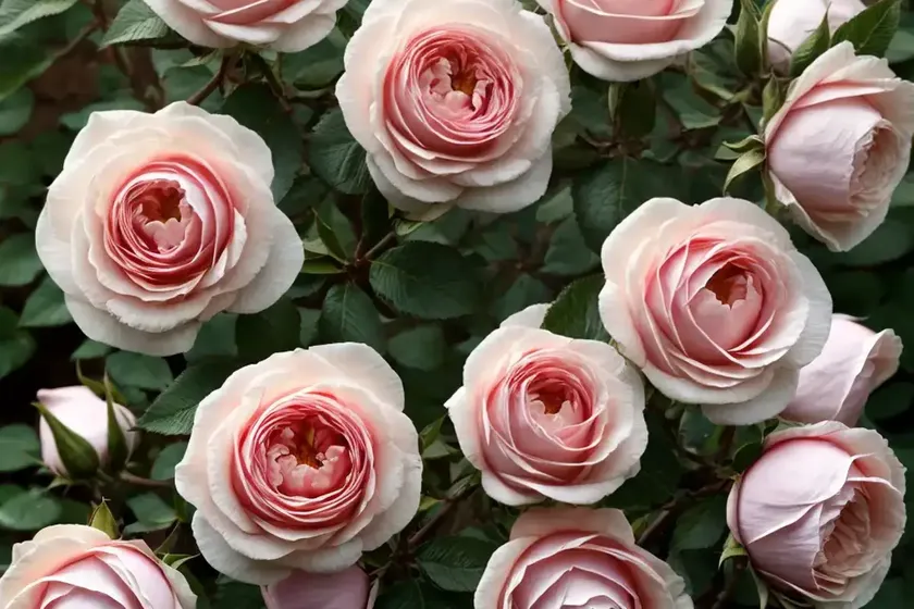 Banksian rose (rosa banksiae var. banksiae)