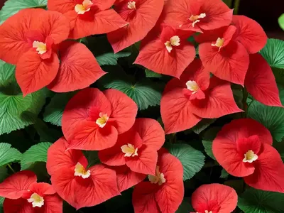 Begonia ‘Dragon Wing Red’)