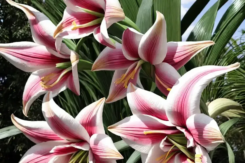 Belladonna lily amaryllis belladonna (amaryllis belladonna )