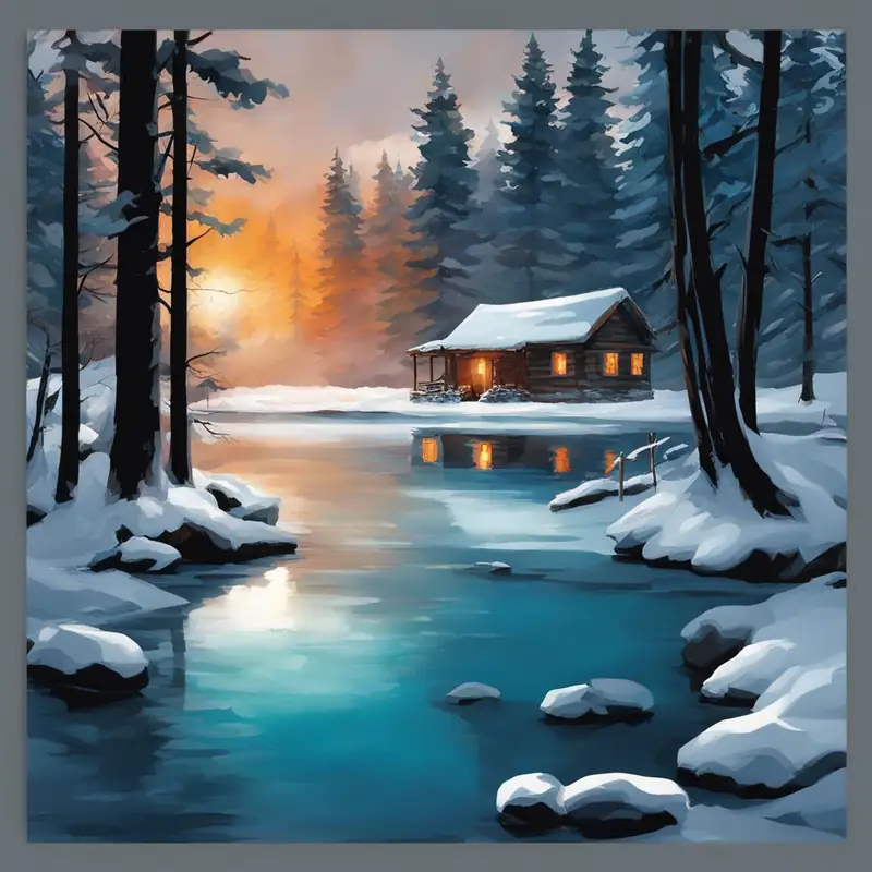 Cozy winter scene