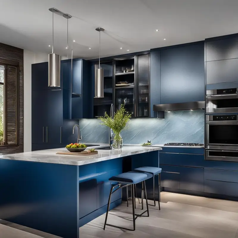 Blue Kitchen Cabinets
