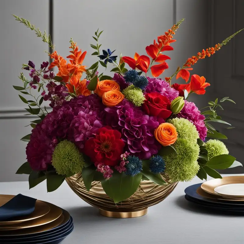 Geometric-floral-arrangement