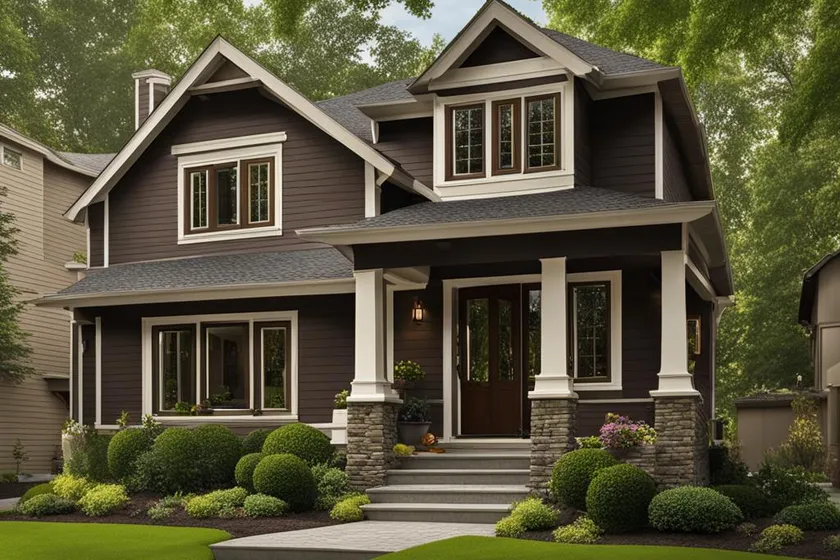 Best trim color for dark brown house