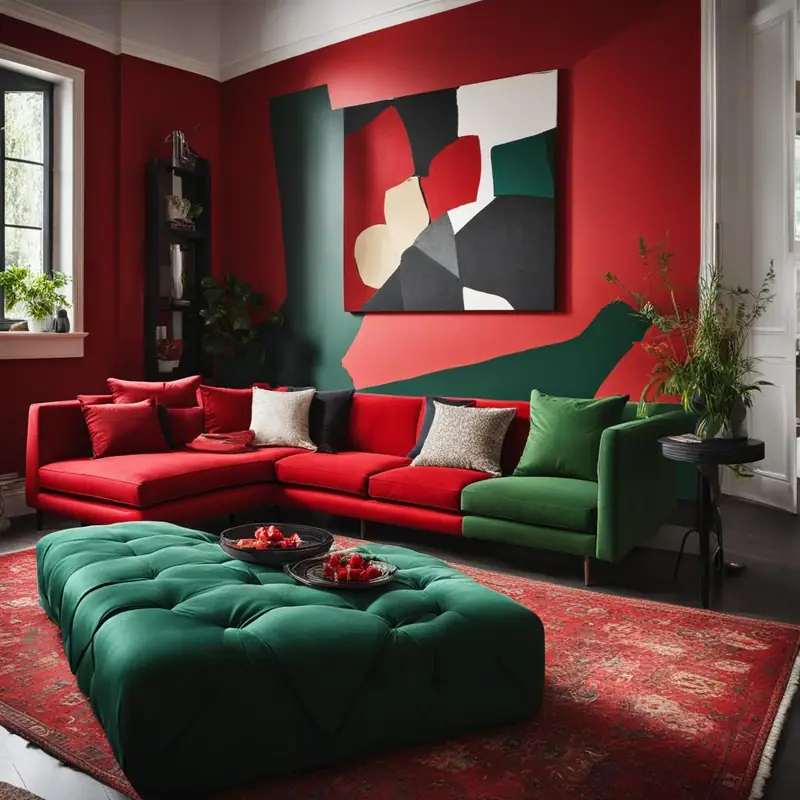 Wall paint color for red sofa