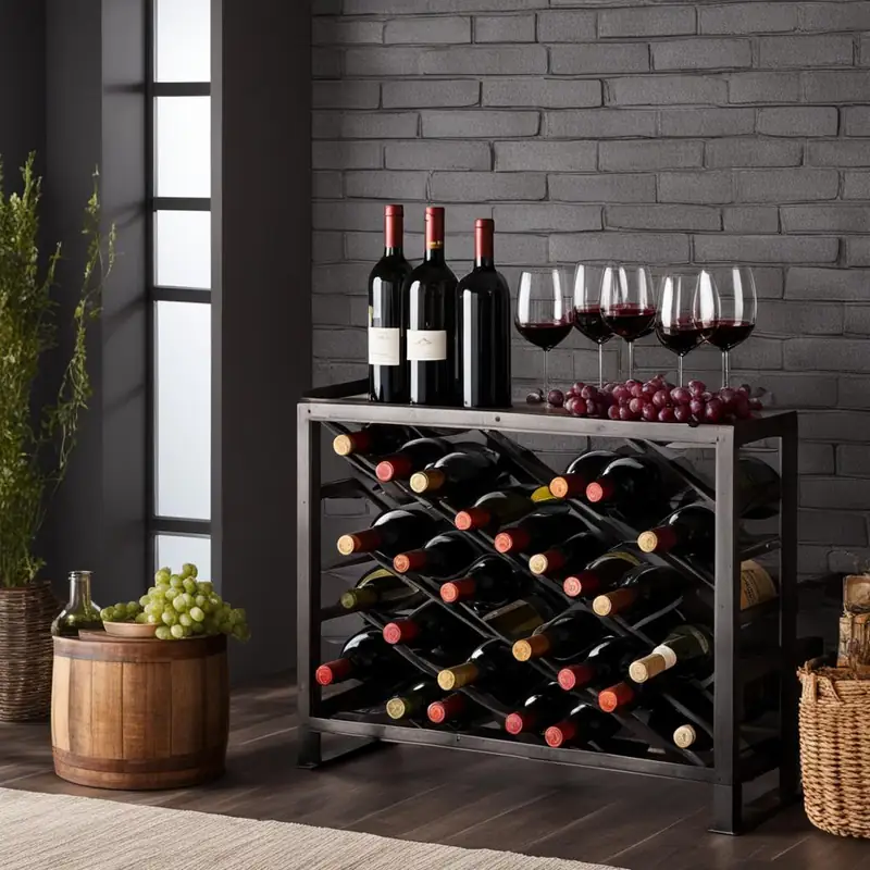 Industrial wine rack