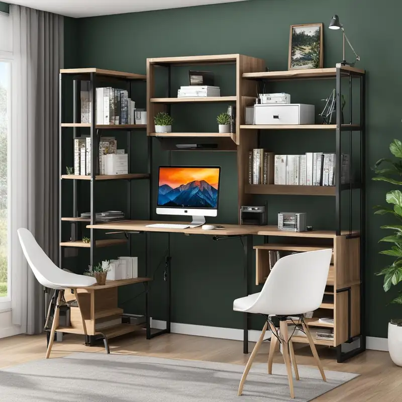 Eureka Ergonomic Computer Desk with Storage Shelves