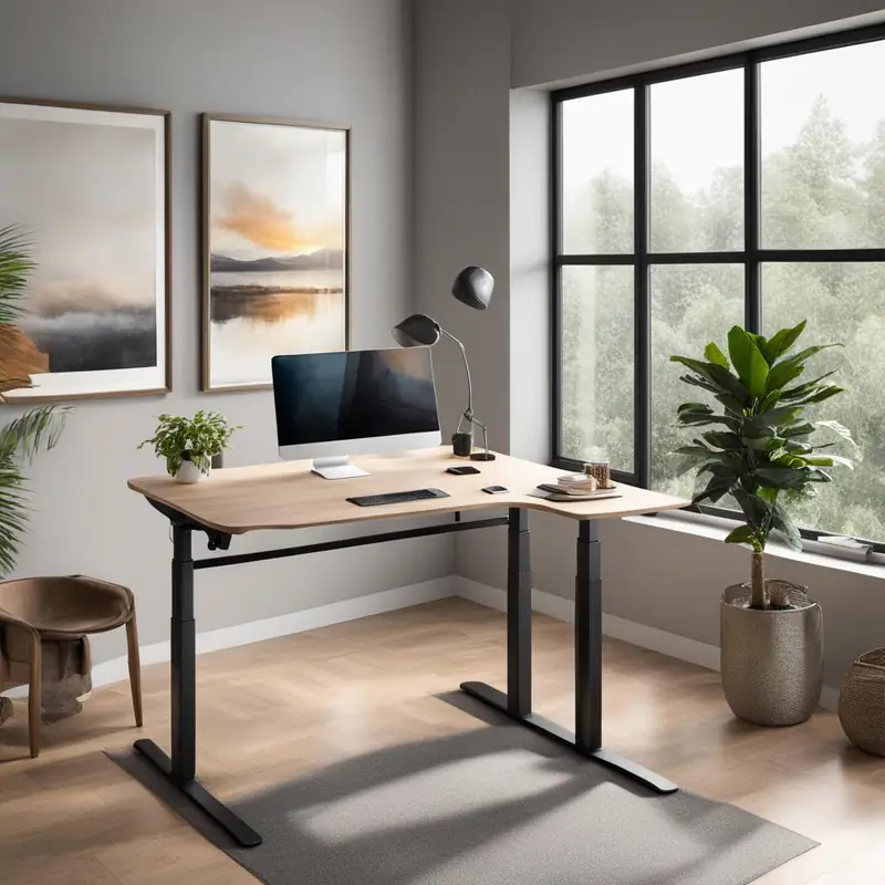 Aiterminal Standing Desk with an Electric Adjustable Height