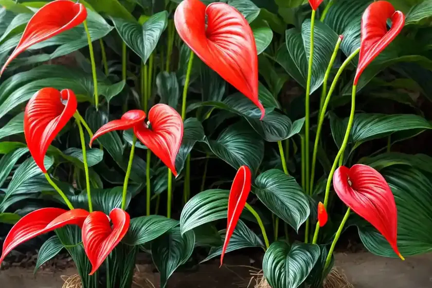 Bird’s nest anthurium (anthurium hookeri)