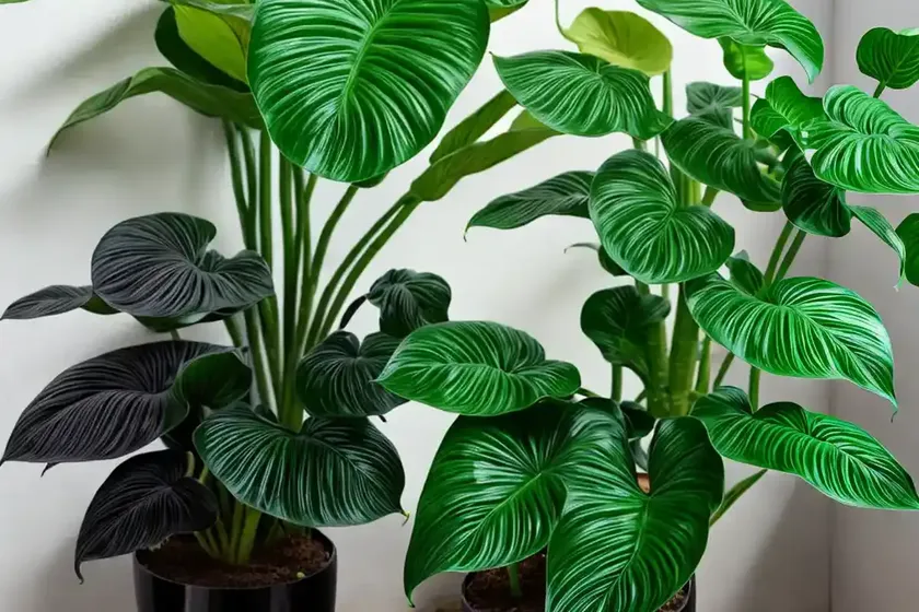 Black stem elephant ear plant (alocasia macrorrhiza) — photo 2