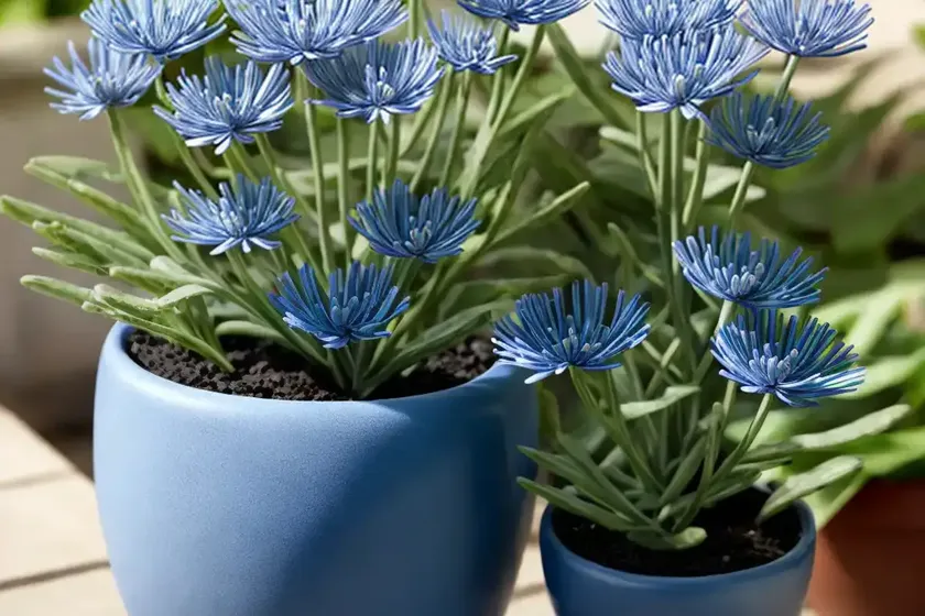 Blue chalksticks (senecio serpens) — photo 2