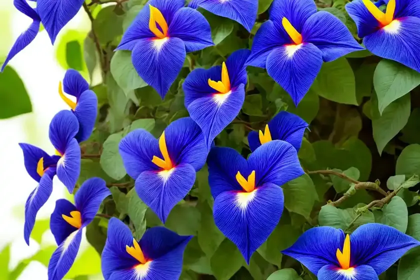 Blue trumpet vine (thunbergia grandiflora) — photo 3