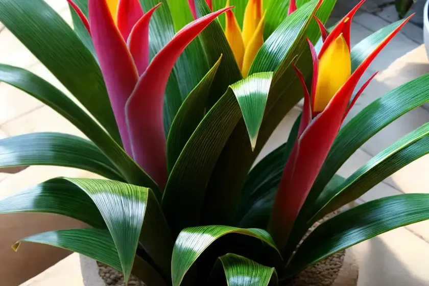 Bromeliad guzmania (bromeliaceae guzmania rana) — photo 2