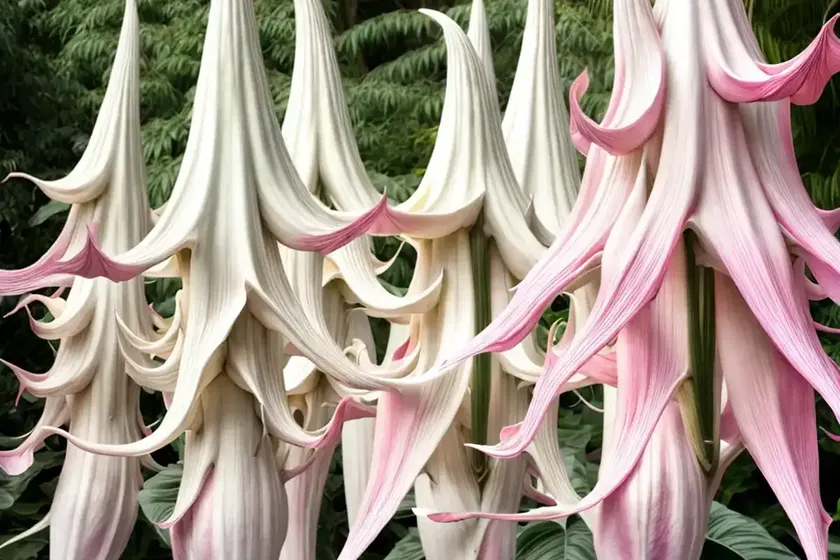Brugmansia ‘frosty pink’ (angel’s trumpet) — photo 2