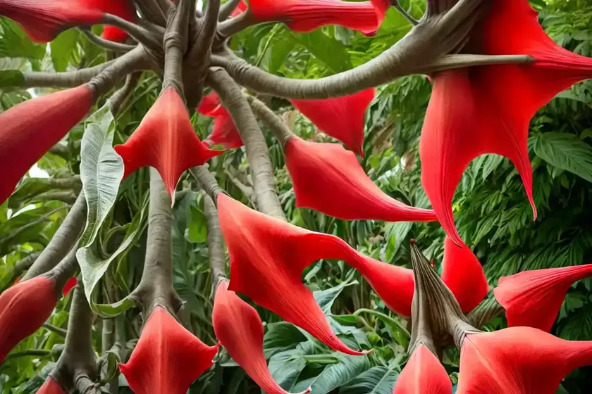 Brugmansia sanguinea (red angel’s trumpet) — photo 2