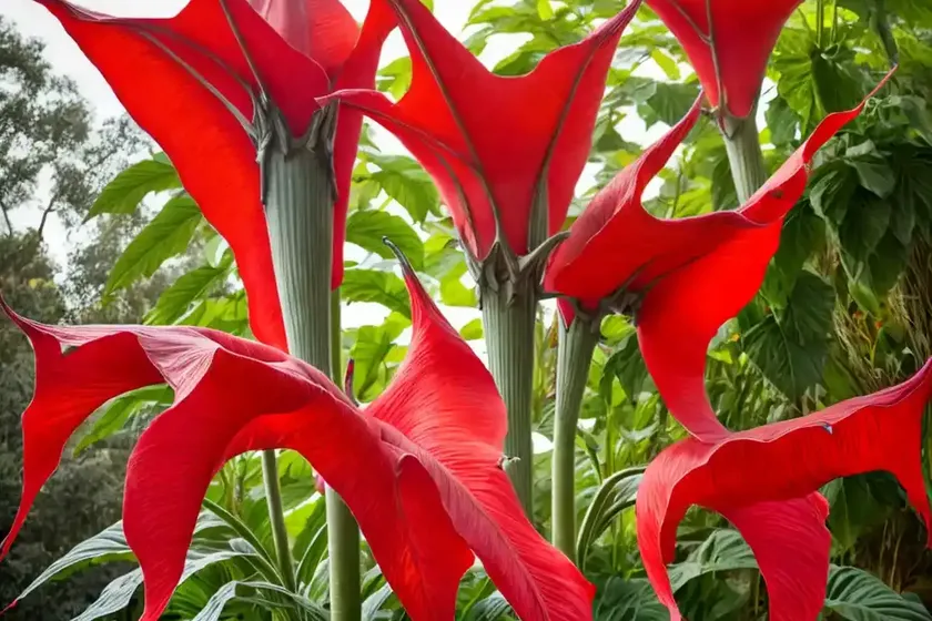Brugmansia sanguinea (red angel’s trumpet) — photo 3
