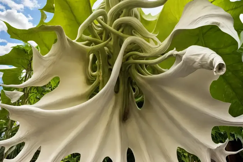 Brugmansia suaveolens (angel’s trumpet) — photo 2