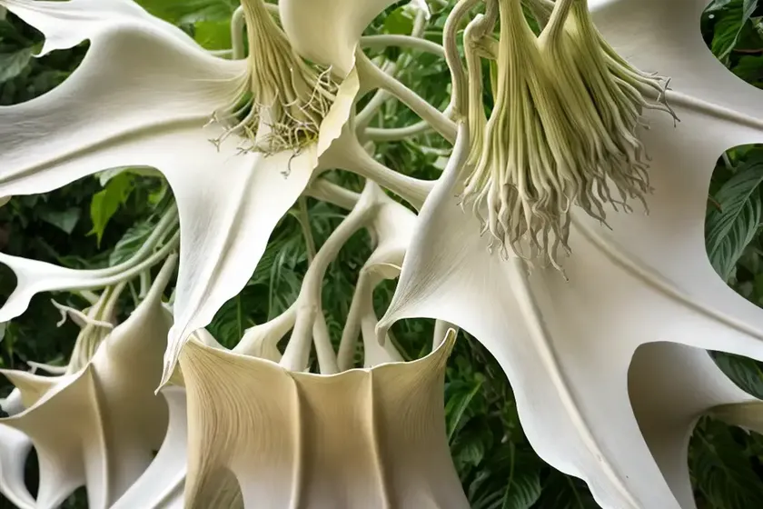 Brugmansia x candida ‘grand marnier’ (angel’s trumpet) — photo 2
