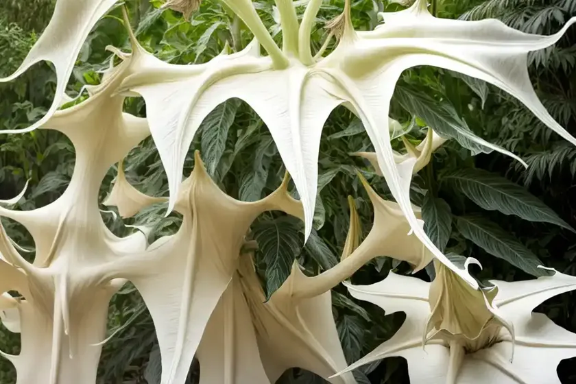 Brugmansia x candida ‘grand marnier’ (angel’s trumpet) — photo 3