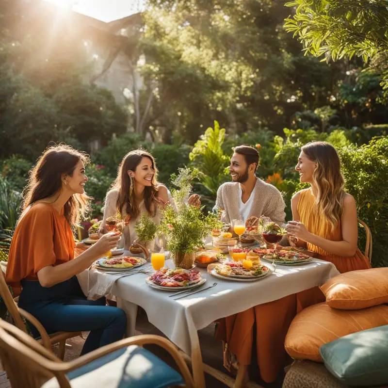 Outdoor brunch party