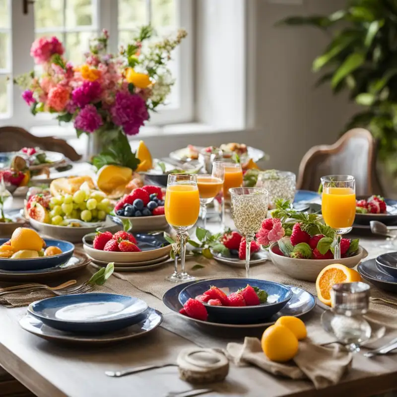Brunch table setting