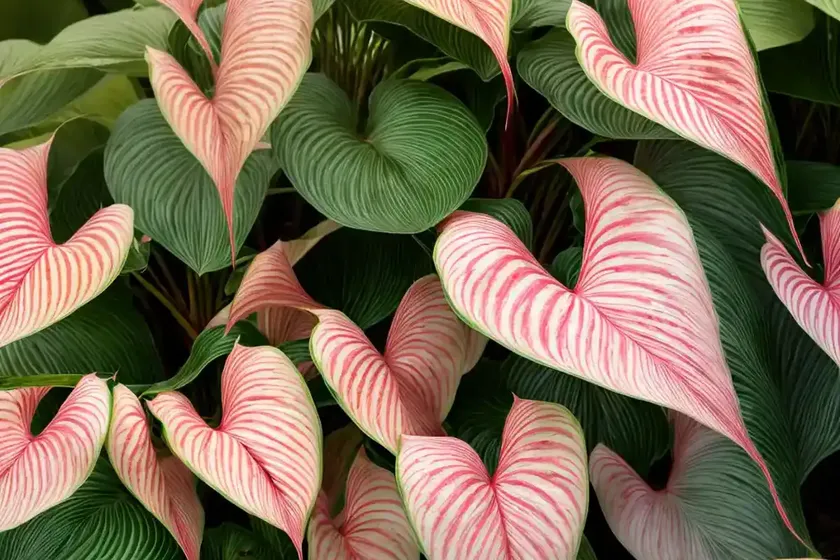 Caladium ‘carolyn whorton’ (angel wings) — photo 2