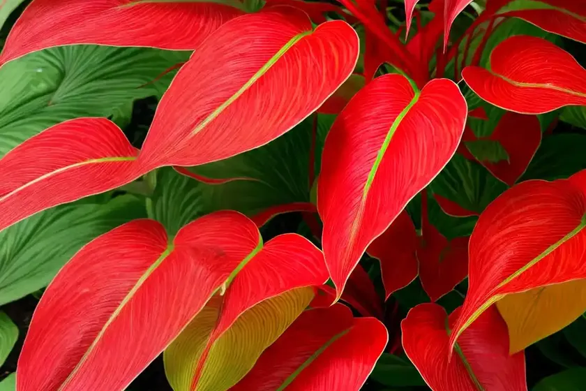 Caladium ‘red flash’ (angel wings) — photo 3
