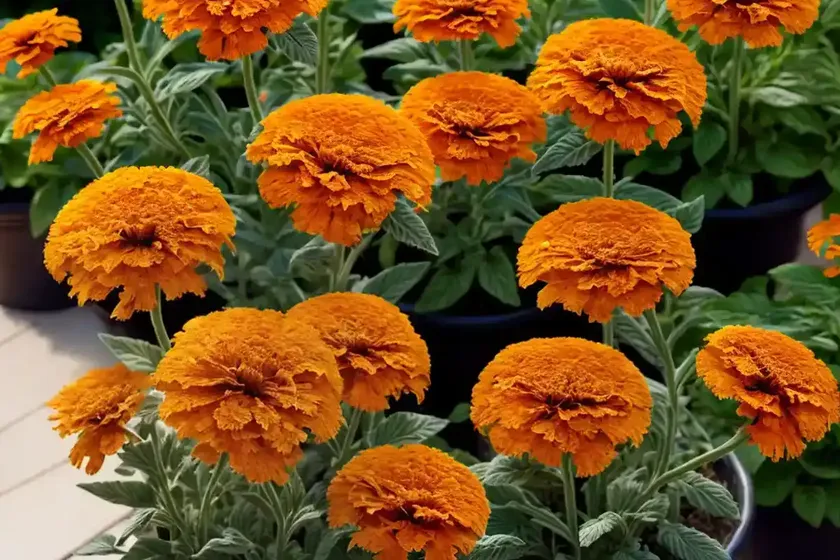 Calendula officinalis ‘candyman orange’ (pot marigold)