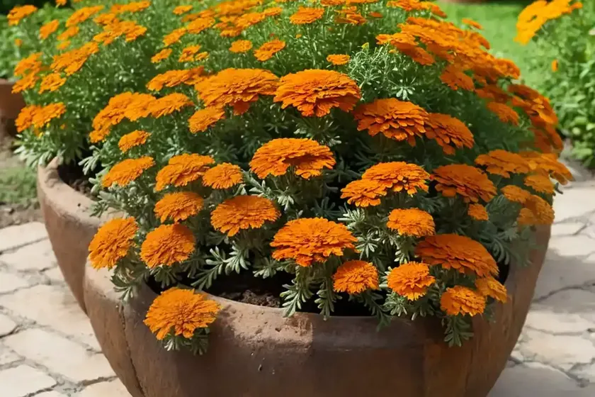 Calendula officinalis ‘orange porcupine’ (pot marigold) — photo 2