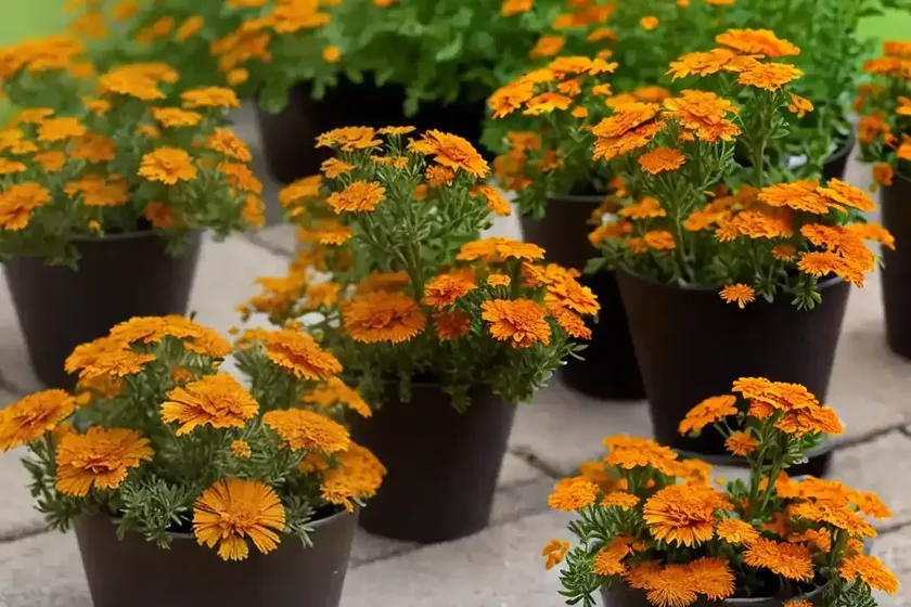 Calendula officinalis ‘pygmy buff’ (pot marigold) — photo 2