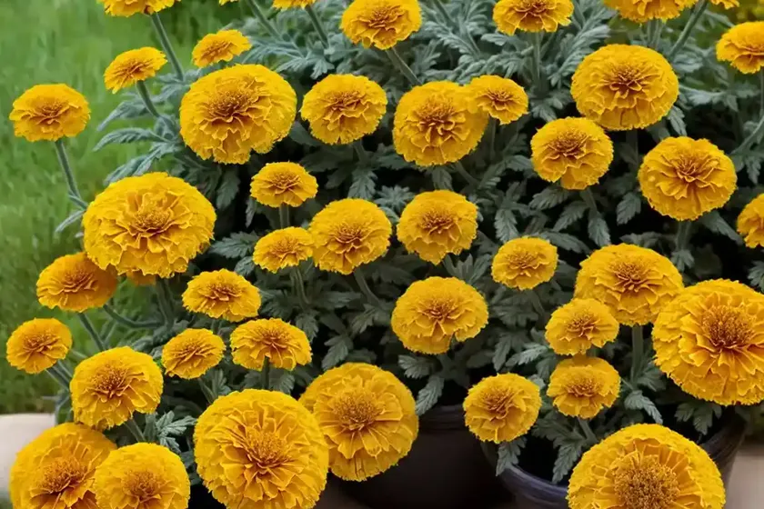 Calendula officinalis ‘yellow porcupine’ (pot marigold) — photo 2