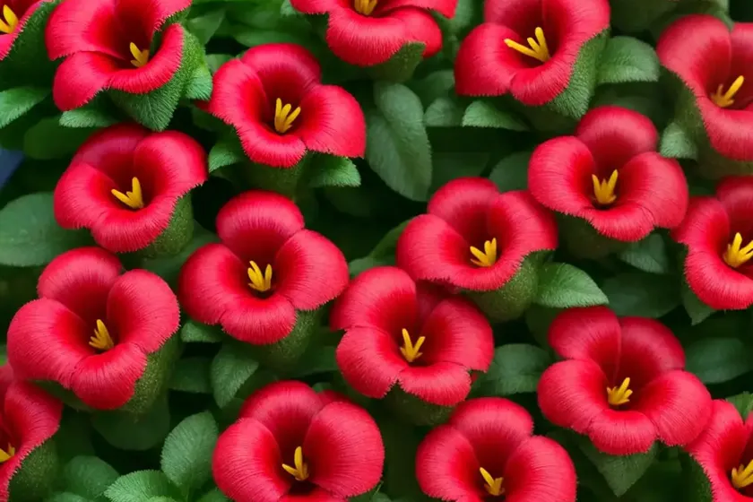 Calibrachoa ‘superbells double ruby’)