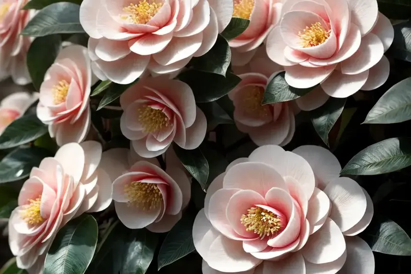 Camellia japonica ‘ballet dancer’) — photo 3