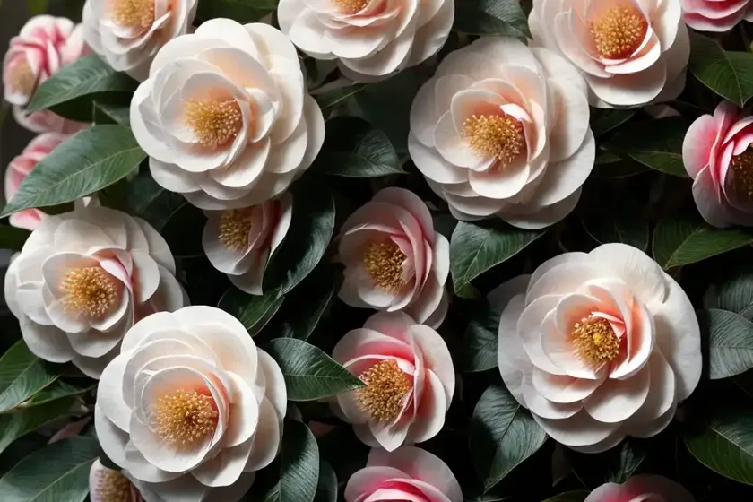 Camellia japonica ‘carter’s sunburnt’) — photo 2